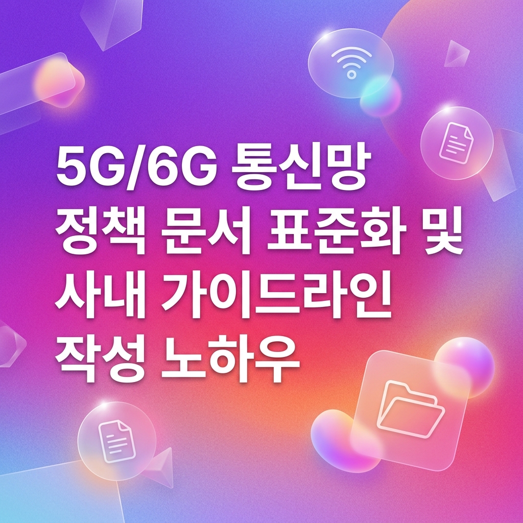 5G/6G 통신망 정책 문서 표준화 및 사내 가이드라인 작성 노하우 썸네일